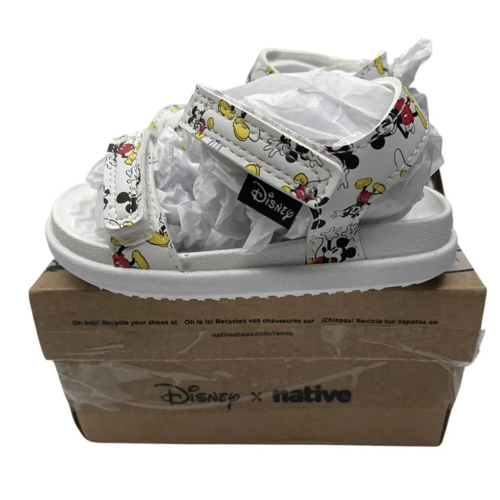 Native Sandals‎ Kids Boys Girls Toddler Size 6 C Charley Disney Mickey Mouse